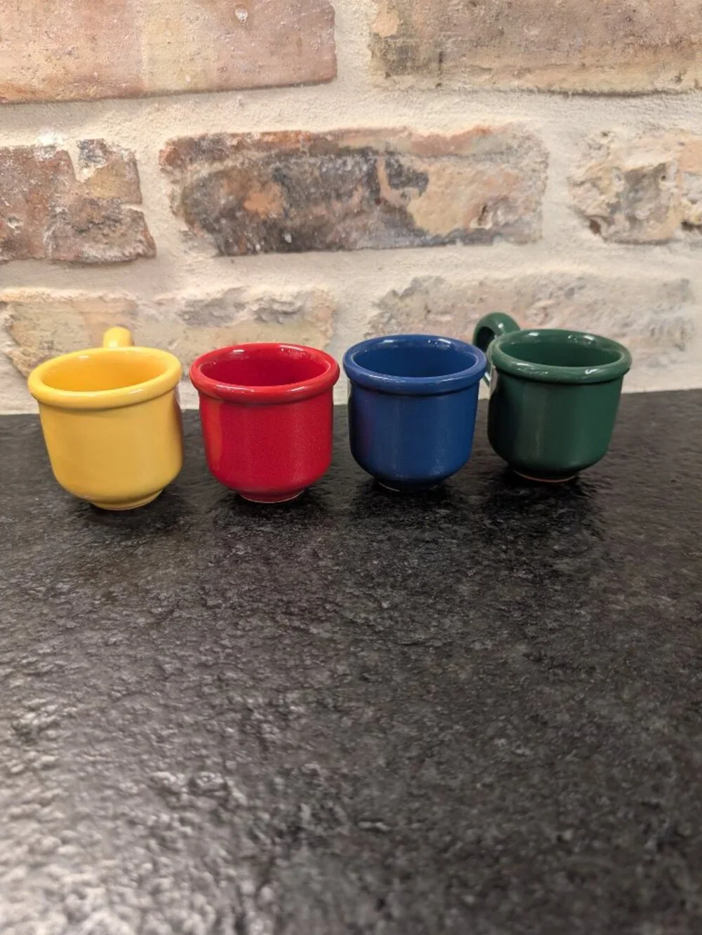 Share Lot of Mamma Ro Colorful Espresso Mugs, Square Bowl, Plate Made in Italy